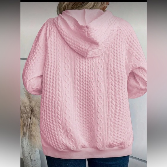 SHEIN Pink Cable Knit Sweater - Picture 2 of 4
